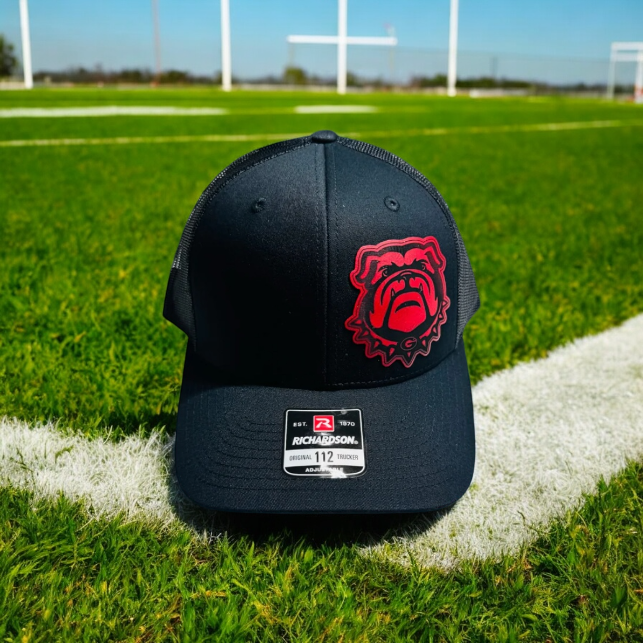 Georgia Bulldogs Leather Patch Richardson 112 Hats