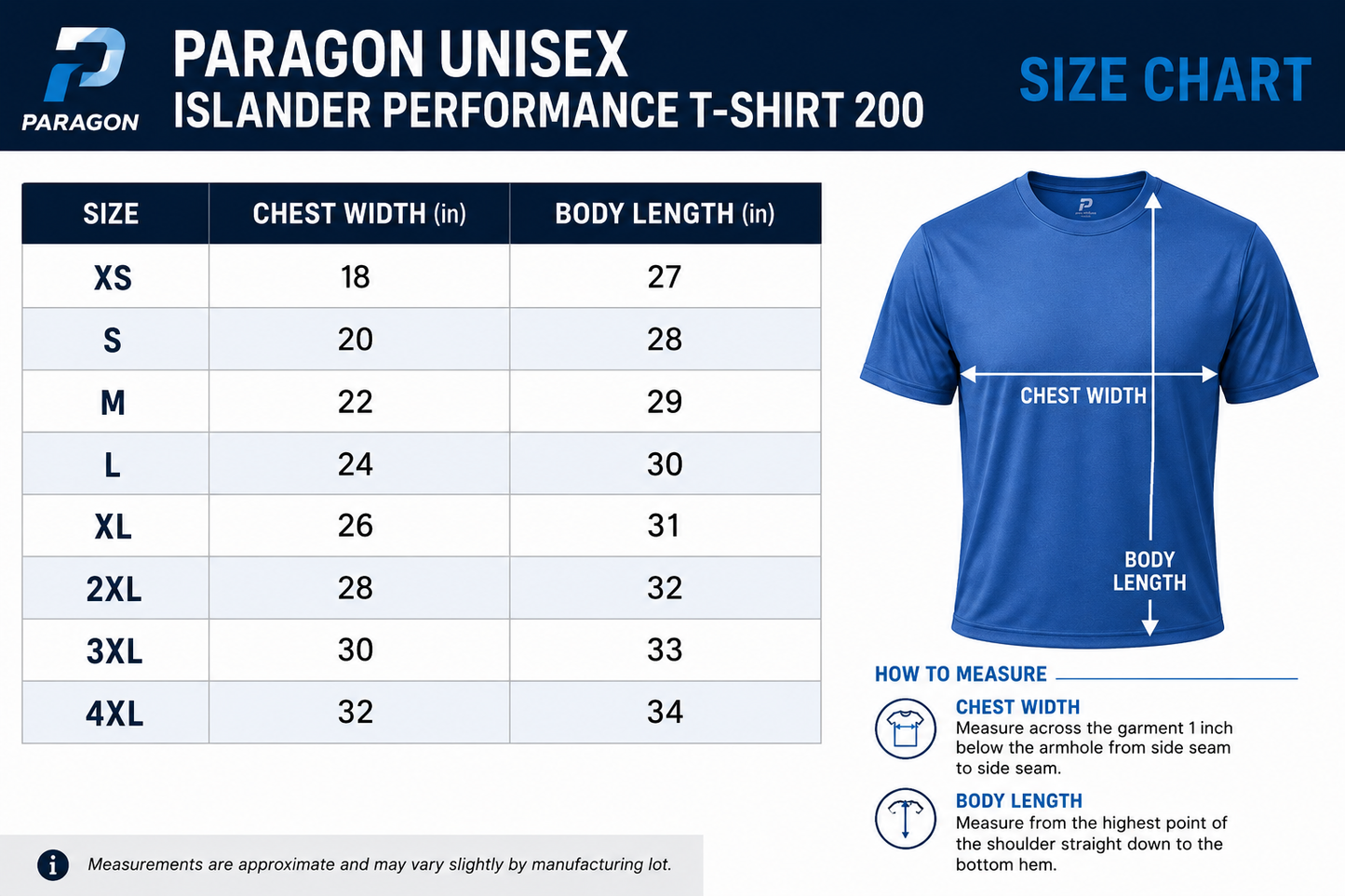 Paragon Unisex Islander Performance T-Shirt (Drifit) - 200 Collection
