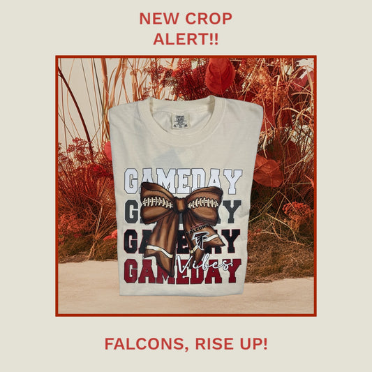 Game Day Falcons - Comfort Colors Short Sleeve Crop