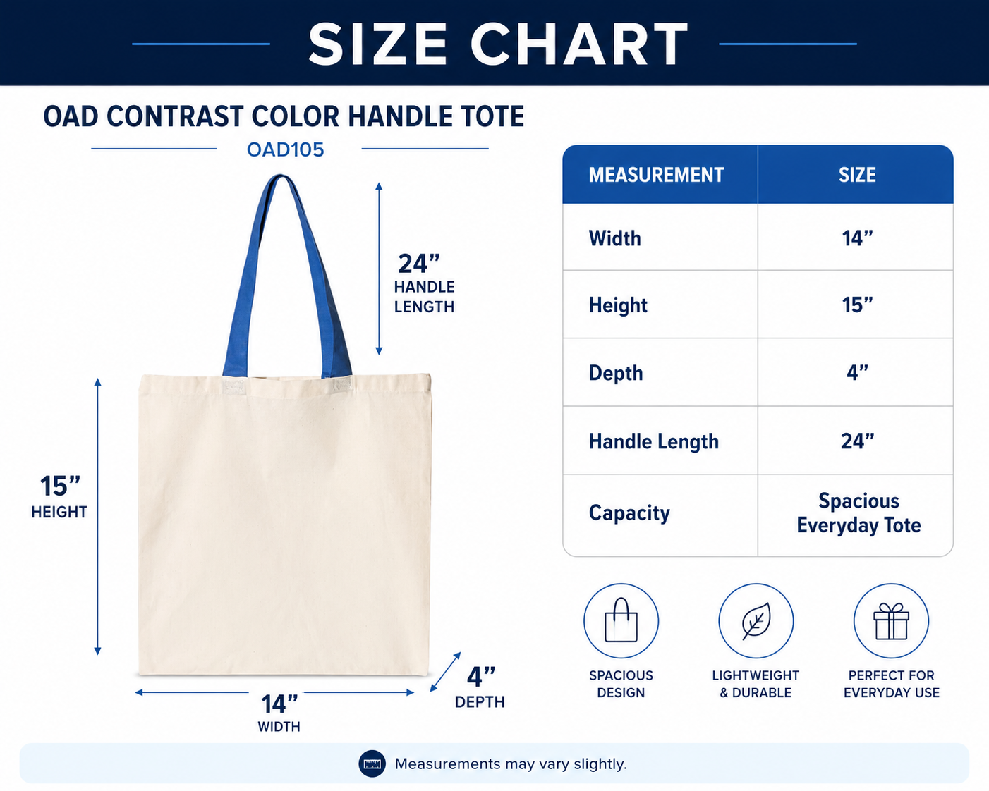 Stylish & Versatile Contrast Color Tote Bag