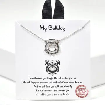 Silver Bulldog Necklace