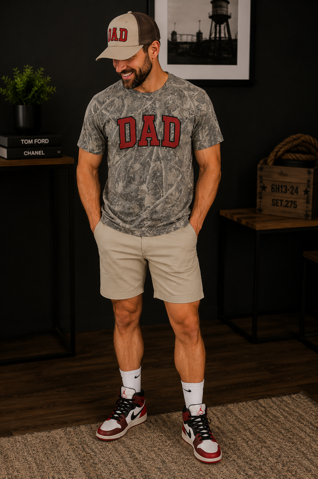 DAD Camo Graphic Tee | Independent Trading Co.