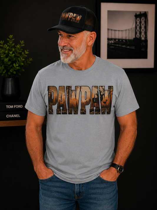 PAWPAW Hunting Graphic Tee | Rustic Outdoors Grandpa Shirt | Father’s Day Gift for Pawpaw